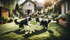 border collies entertained