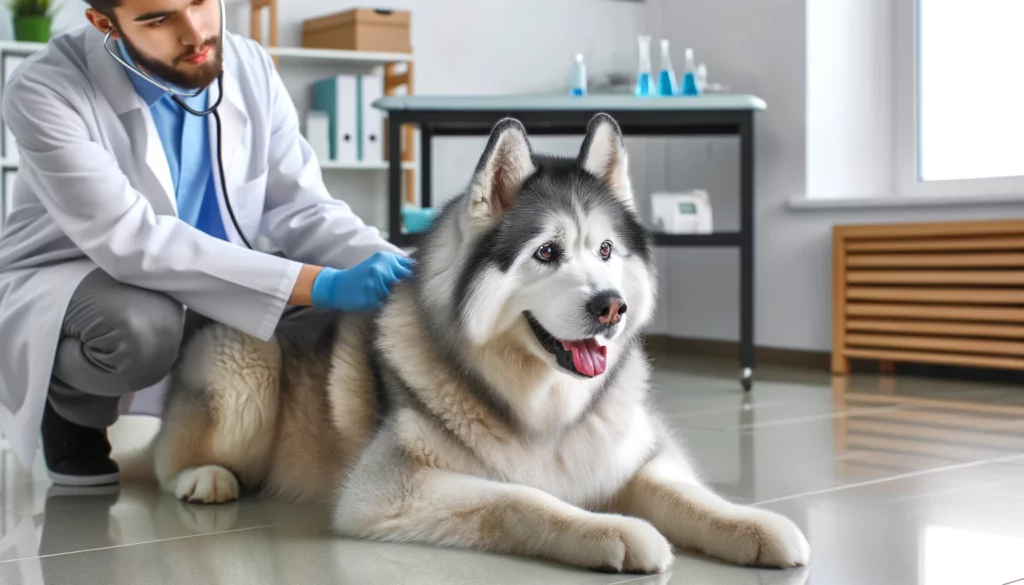 how to care for an elderly husky at the veterinarian