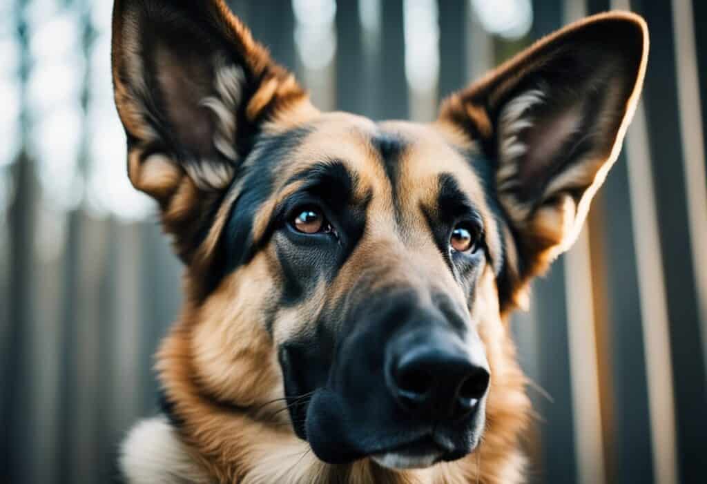 why do german shepherds whine so much face