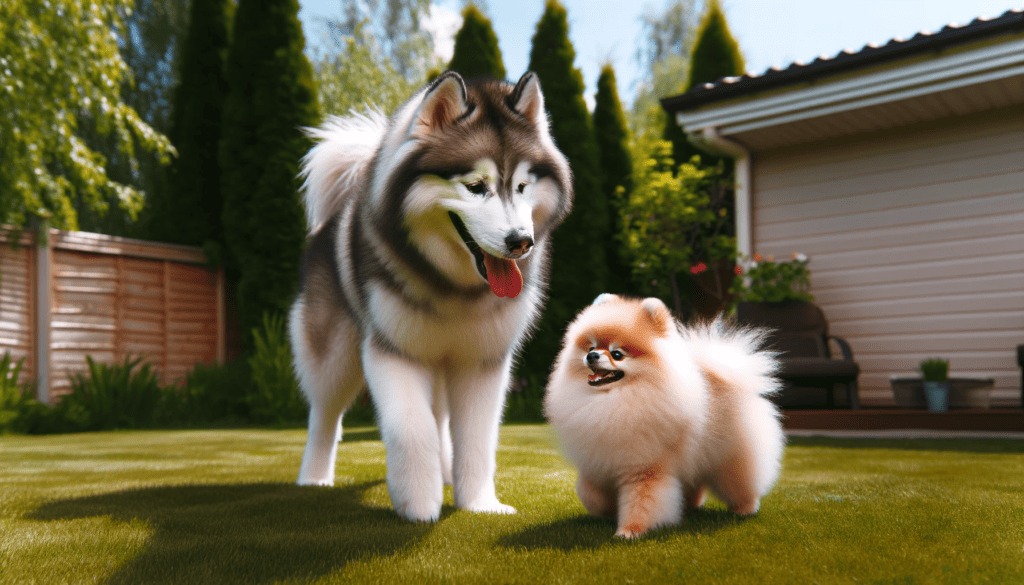 are huskies good with small dogs pomeranians